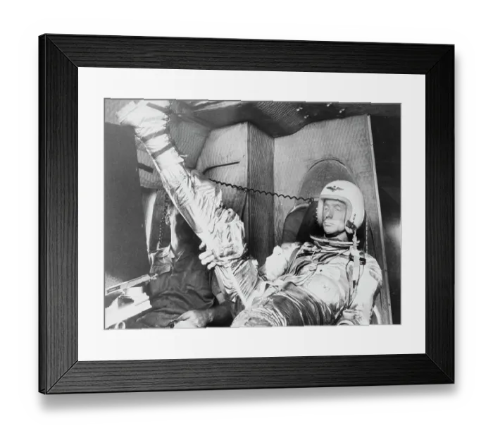 Framed Print : Scott Carpenter Stretching His Leg Framed Print : Scott Carpenter Stretching His Leg