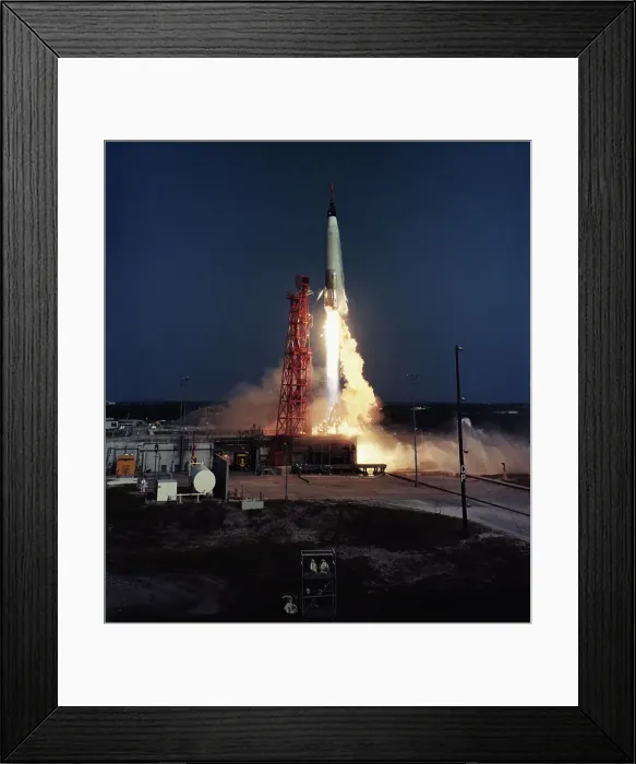 Framed Print : Aurora 7 Mercury Capsule Launch Framed Print : Aurora 7 Mercury Capsule Launch