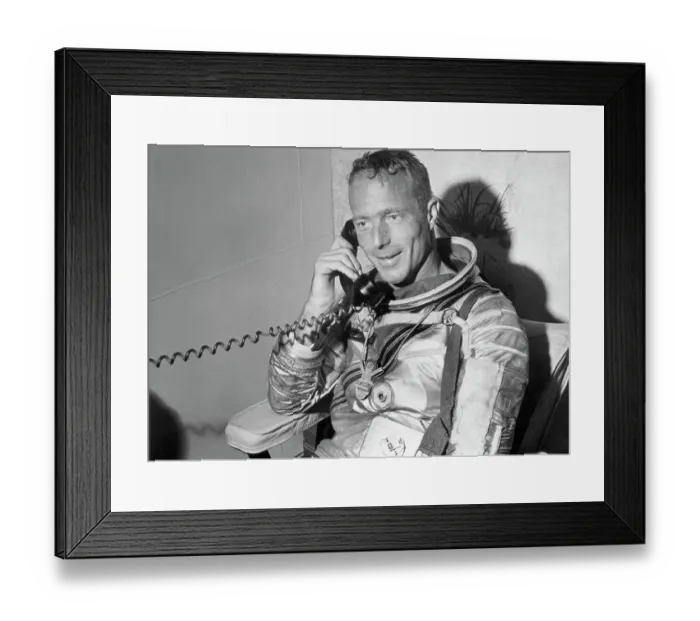 Framed Print : Scott Carpenter Talking on the Telephone Framed Print : Scott Carpenter Talking on the Telephone