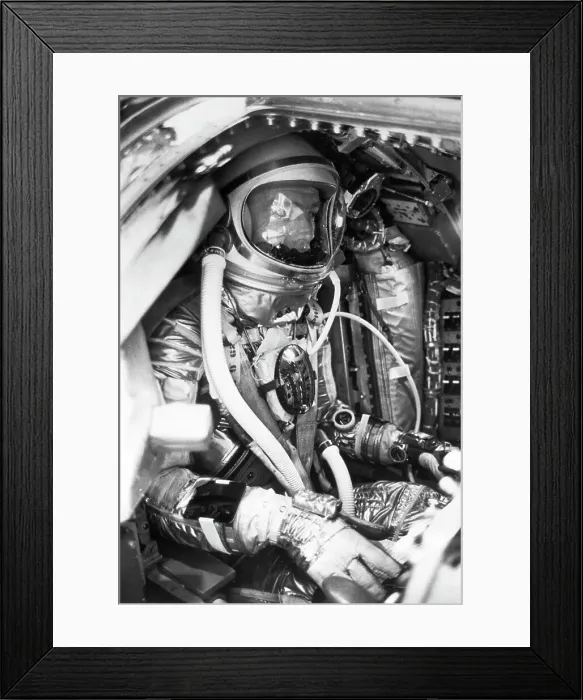 Framed Print : Scott Carpenter Inside Space Capsule Framed Print : Scott Carpenter Inside Space Capsule