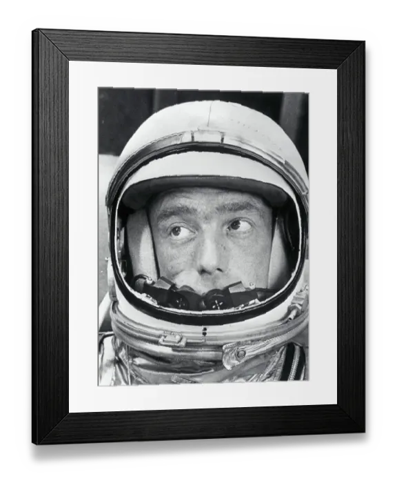 Framed Print : Portrait of Scott Carpenter Wearing Space Helmet Framed Print : Portrait of Scott Carpenter Wearing Space Helmet