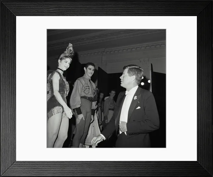 Framed Print : John F. Kennedy Talking to Salie Wilson and Bruce Mark Framed Print : John F. Kennedy Talking to Salie Wilson and Bruce Mark