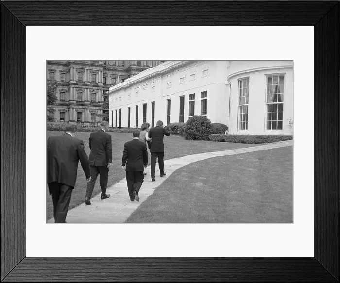 Framed Print : President John F. Kennedy and First Lady Returning to White House Framed Print : President John F. Kennedy and First Lady Returning to White House