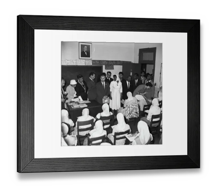 Framed Print : Arthur Gottshalk Visits Muslim School Framed Print : Arthur Gottshalk Visits Muslim School