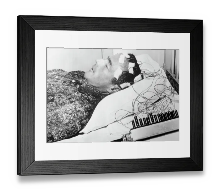 Framed Print : Scott Carpenter Wearing Biomedical Censors