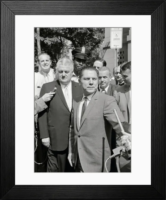 Framed Print : Jimmy Hoffa Leaving Court House Framed Print : Jimmy Hoffa Leaving Court House