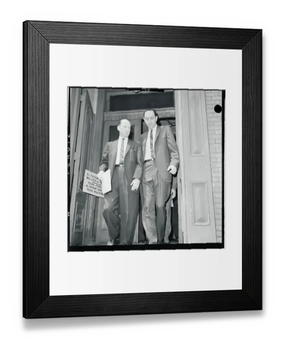 Framed Print : Jack Molinas Leaving a District Attorney's Office Framed Print : Jack Molinas Leaving a District Attorney's Office