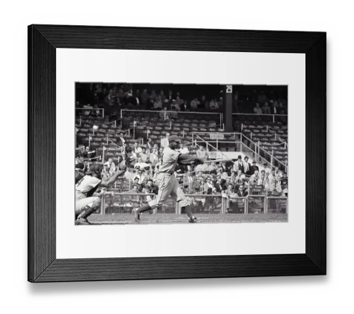 Framed Print : Ernie Banks Batting in Baseball Game Framed Print : Ernie Banks Batting in Baseball Game