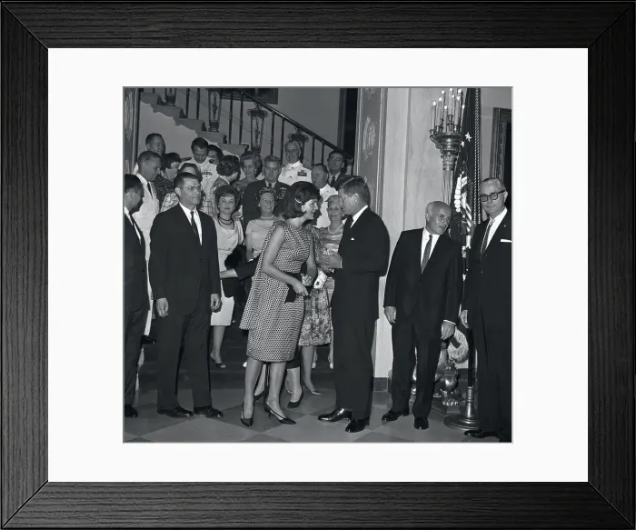 Framed Print : President Kennedy and First Lady at Military Reception Framed Print : President Kennedy and First Lady at Military Reception