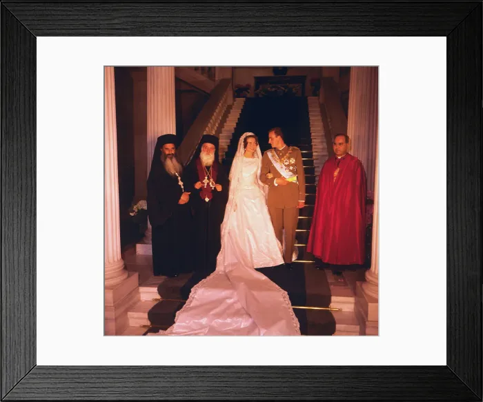 Framed Print : Prince Juan Carlos and Princess Sophia at their Wedding Framed Print : Prince Juan Carlos and Princess Sophia at their Wedding