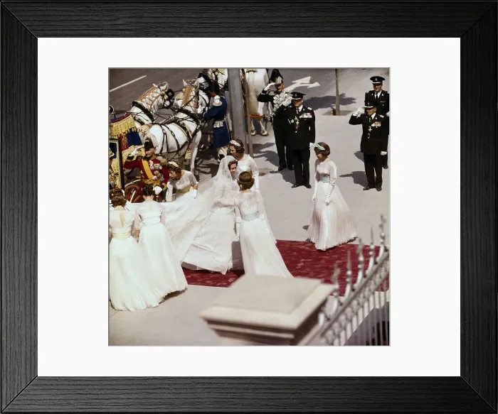 Framed Print : Princess Sophia of Greece Arriving at Her Wedding Framed Print : Princess Sophia of Greece Arriving at Her Wedding