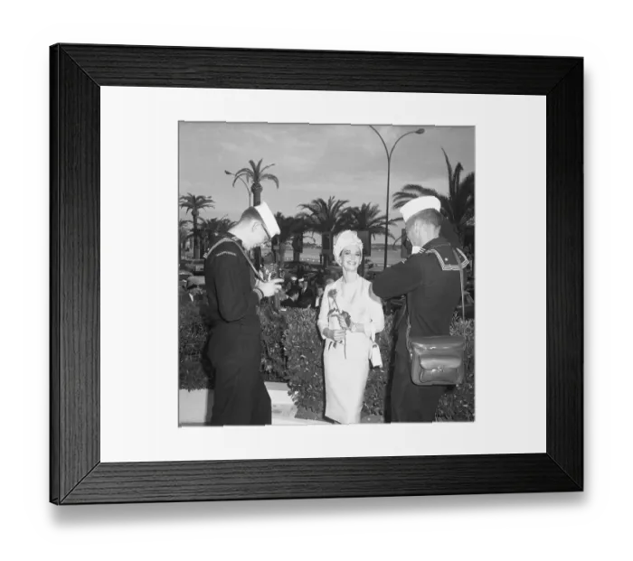 Framed Print : Natalie Wood Being Photographed by Sailors Framed Print : Natalie Wood Being Photographed by Sailors