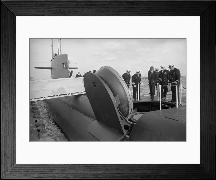 Framed Print : John Kennedy Touring a Nuclear Submarine Framed Print : John Kennedy Touring a Nuclear Submarine