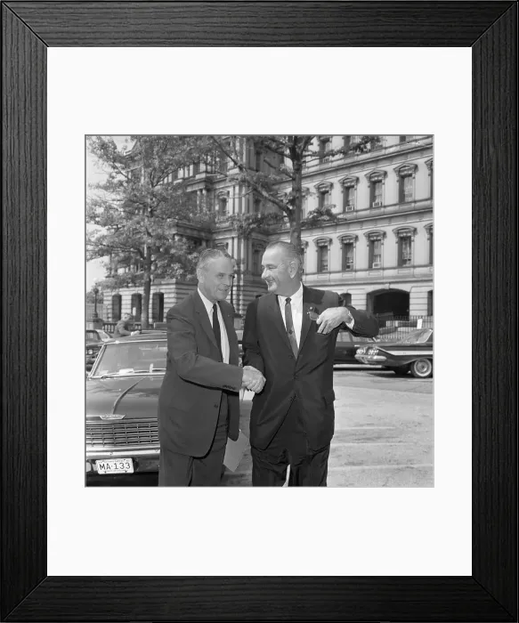 Framed Print : Maxwell Taylor and Lyndon Johnson Framed Print : Maxwell Taylor and Lyndon Johnson