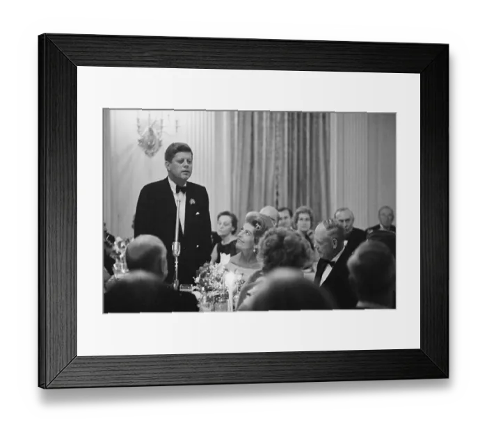 Framed Print : President Kennedy Giving a Toast Framed Print : President Kennedy Giving a Toast