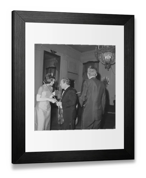 Framed Print : Jackie and John F Kennedy with Isaac Stern Framed Print : Jackie and John F Kennedy with Isaac Stern
