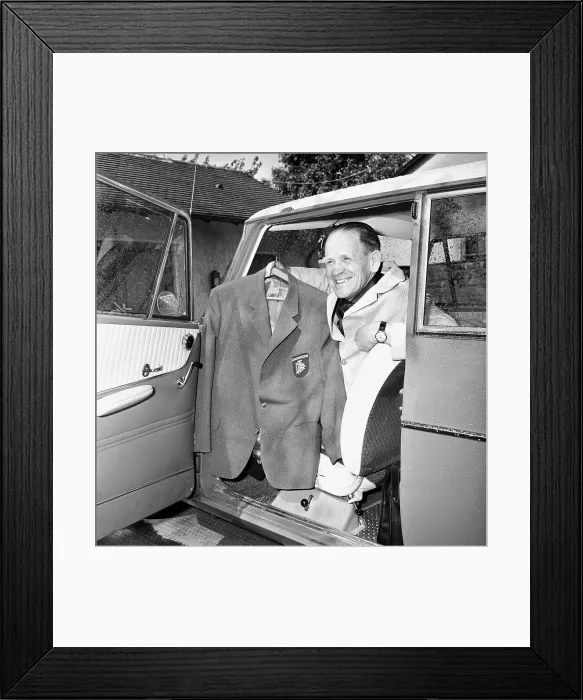 Framed Print : Sepp Herberger Shows Soccer Team Jacket Framed Print : Sepp Herberger Shows Soccer Team Jacket