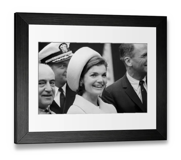 Framed Print : Jacqueline Kennedy Wearing Pillbox Hat Framed Print : Jacqueline Kennedy Wearing Pillbox Hat