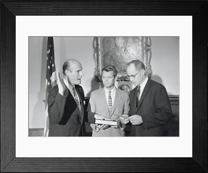 Framed Print : Byron White Swearing in Nicholas Katzenbach Framed Print : Byron White Swearing in Nicholas Katzenbach