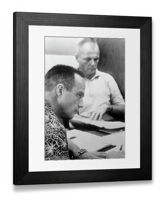 Framed Print : Scott Carpenter and John Glenn Jr Framed Print : Scott Carpenter and John Glenn Jr