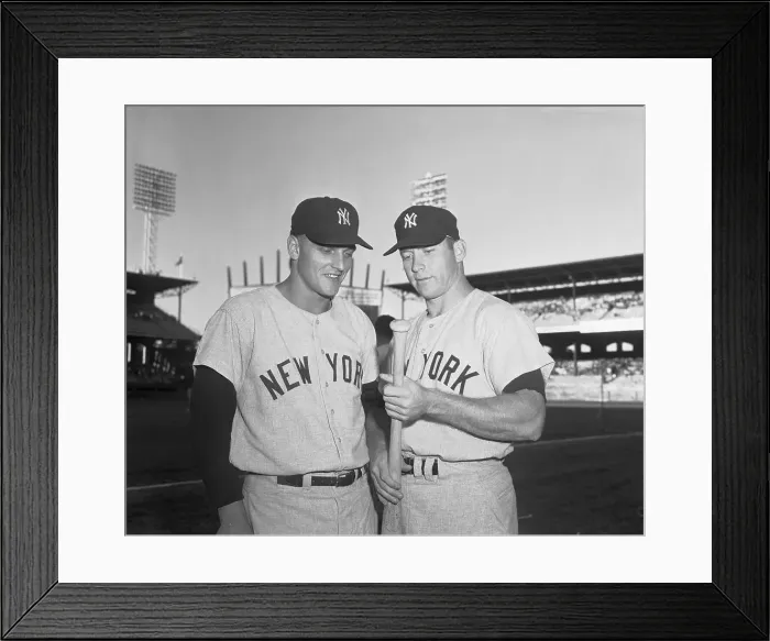 Framed Print : Mickey Mantle and Roger Maris Standing on Field Framed Print : Mickey Mantle and Roger Maris Standing on Field