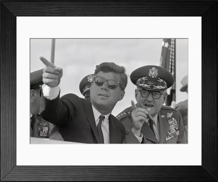Framed Print : President Kennedy and General Lemay Framed Print : President Kennedy and General Lemay