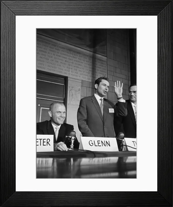 Framed Print : Gherman Titov Gesturing with Hand at Press Conference Framed Print : Gherman Titov Gesturing with Hand at Press Conference