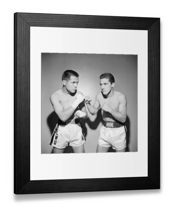 Framed Print : Herman Marquez and Eder Jofre In Spar Pose Framed Print : Herman Marquez and Eder Jofre In Spar Pose