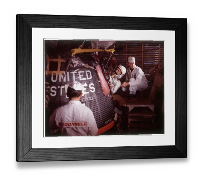 Framed Print : Scott Carpenter Practicing for Aurora 7 Framed Print : Scott Carpenter Practicing for Aurora 7