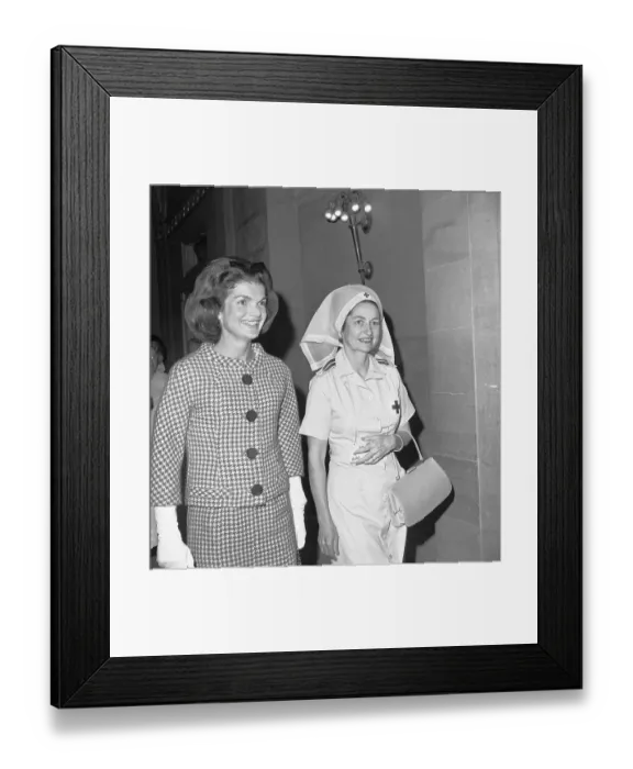 Framed Print : Lady Bird Johnson Escorting Jacqueline Kennedy Framed Print : Lady Bird Johnson Escorting Jacqueline Kennedy