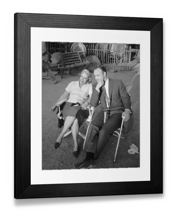 Framed Print : Marlon and Jocelyn Brando Seated Together Framed Print : Marlon and Jocelyn Brando Seated Together