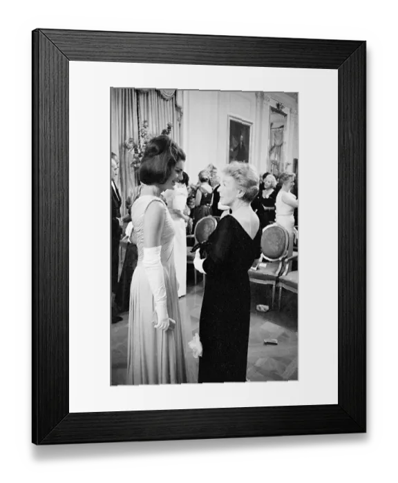 Framed Print : Mrs. Kennedy and Mary Hemingway Framed Print : Mrs. Kennedy and Mary Hemingway