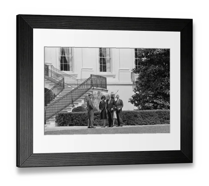 Framed Print : John Fitzgerald and Jacqueline Kennedy with British Dignitaries Outdoors Framed Print : John Fitzgerald and Jacqueline Kennedy with British Dignitaries Outdoors
