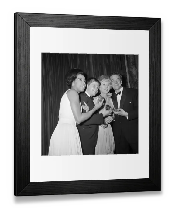 Framed Print : Actors Posing with Tony Awards Framed Print : Actors Posing with Tony Awards