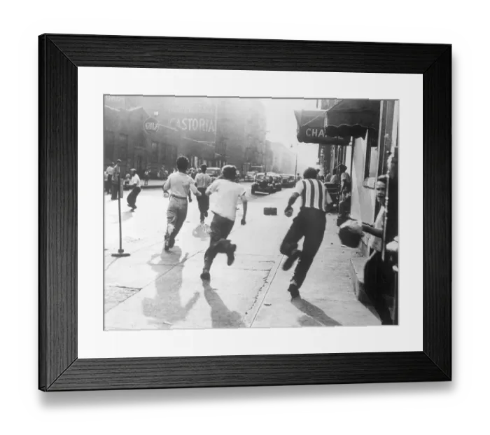 Framed Print : Gang Members Fleeing After Fight Framed Print : Gang Members Fleeing After Fight