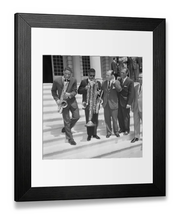Framed Print : Sonny Rollins and Rahsaan Roland Kirk Playing Horns for Mayor Framed Print : Sonny Rollins and Rahsaan Roland Kirk Playing Horns for Mayor