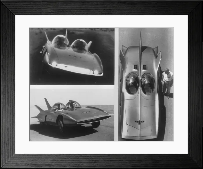 Framed Print : Composite of General Motors Firebird III at World's Fair Framed Print : Composite of General Motors Firebird III at World's Fair
