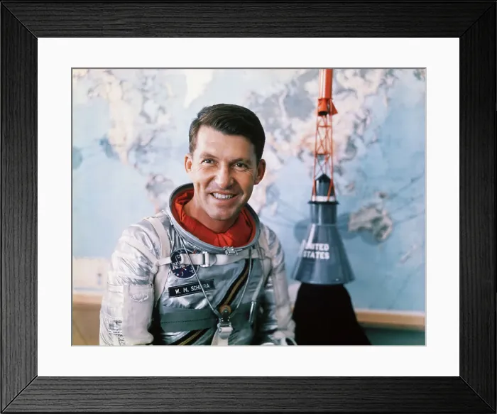 Framed Print : Astronaut W. M. Schirra in Space Suit Framed Print : Astronaut W. M. Schirra in Space Suit