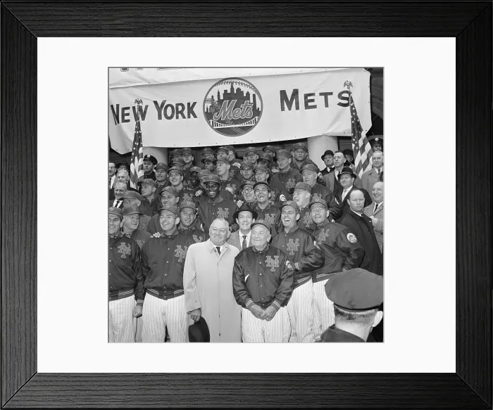 Framed Print : Casey Stengel and George Weiss Posing for Camera During Celebration with mayor of New York Framed Print : Casey Stengel and George Weiss Posing for Camera During Celebration with mayor of New York