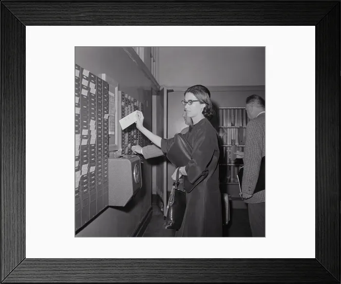 Framed Print : Teacher Punching Her Time Card Framed Print : Teacher Punching Her Time Card