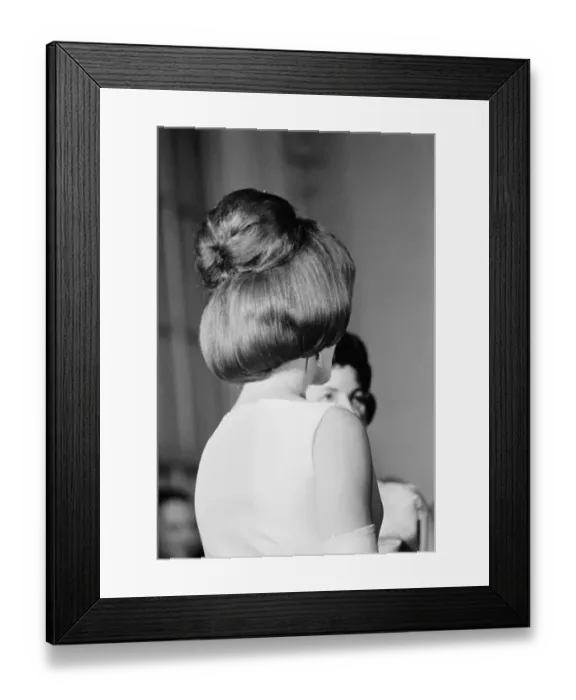 Framed Print : Back View of Jacqueline Kennedy's Hairdo Framed Print : Back View of Jacqueline Kennedy's Hairdo