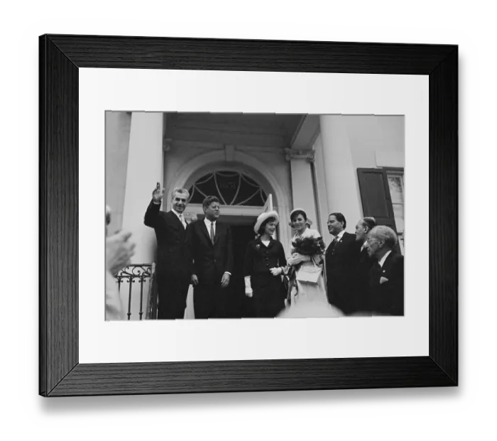Framed Print : John Kennedy and Others at White House Framed Print : John Kennedy and Others at White House