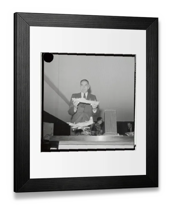 Framed Print : Dr. Glenn T. Seaborg Holding a Model Framed Print : Dr. Glenn T. Seaborg Holding a Model