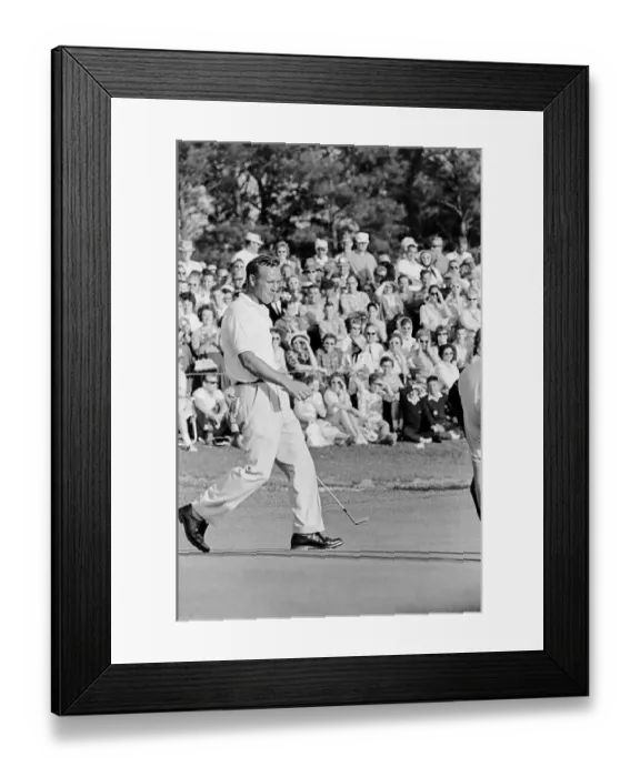 Framed Print : Arnold Palmer Cheering a Win