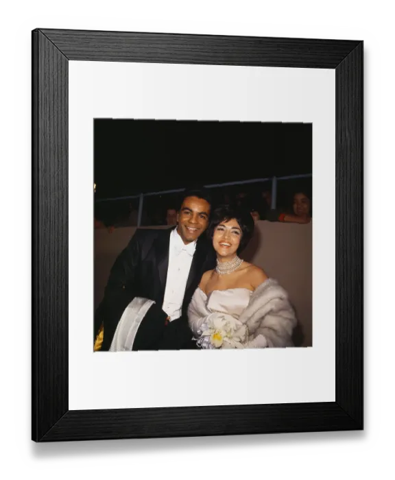 Framed Print : Johnny Mathis and Merrian Colon Framed Print : Johnny Mathis and Merrian Colon