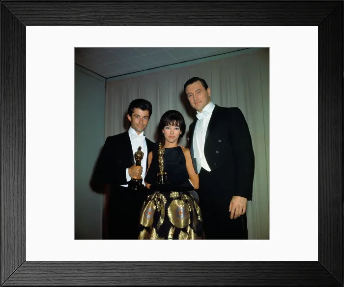 Framed Print : Oscar Winners George Chakiris and Rita Moreno with Rock Hudson Framed Print : Oscar Winners George Chakiris and Rita Moreno with Rock Hudson