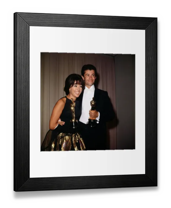 Framed Print : George Chakiris and Rita Moreno Holding Oscars Framed Print : George Chakiris and Rita Moreno Holding Oscars
