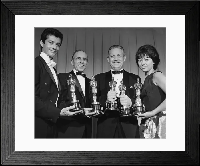 Framed Print : Academy Award Winners Holding Their Trophies Framed Print : Academy Award Winners Holding Their Trophies