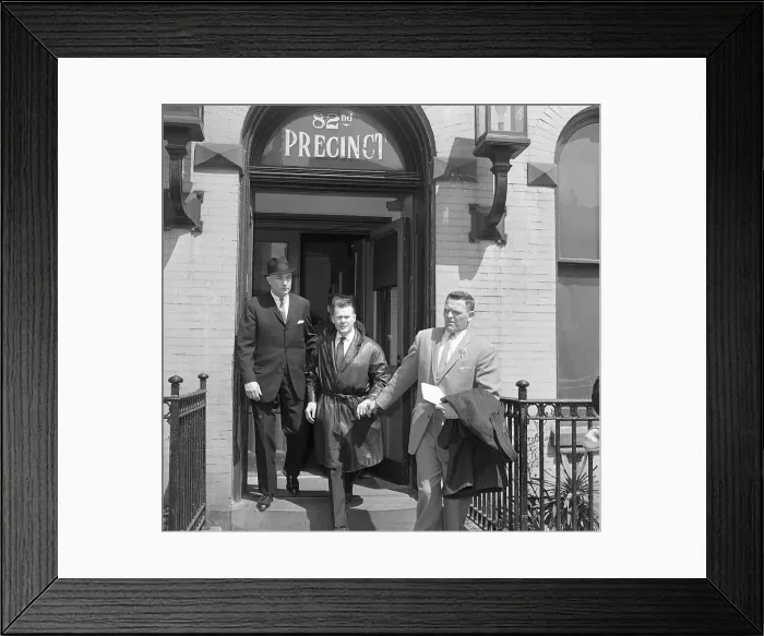 Framed Print : Ed Eagan and Vincent Hawkes Escorting Jacques Angelvin Framed Print : Ed Eagan and Vincent Hawkes Escorting Jacques Angelvin