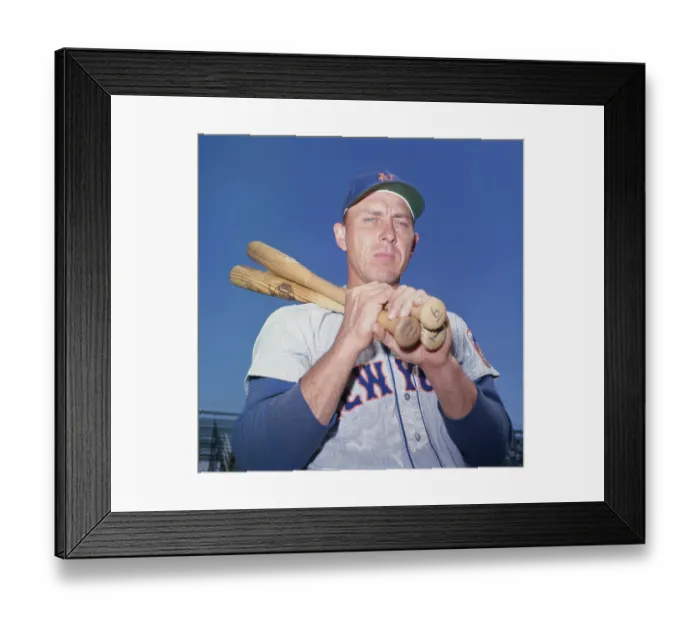 Framed Print : Gil Hodges Posing Outdoors with Baseball Bats Framed Print : Gil Hodges Posing Outdoors with Baseball Bats